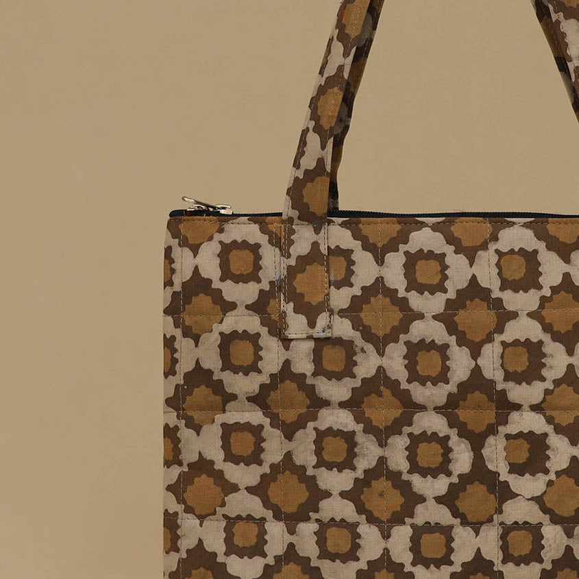 Handcrafted Cotton Quilted Handbag 03