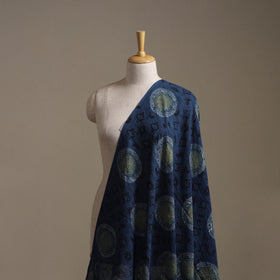 Blue - Hakoba Hand Block Ajrakh Print Natural Dyed Cotton Fabric 78