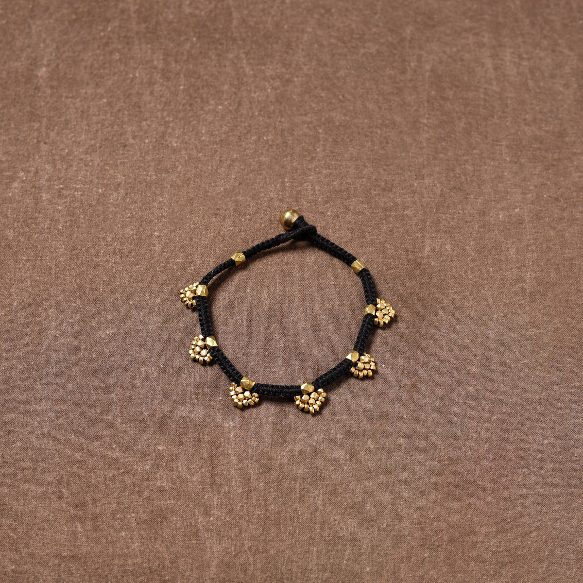 Tribal Odisha Dokra Beads Threadwork Anklet 03