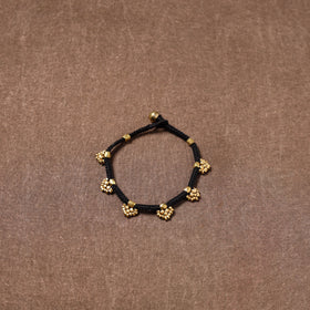 Tribal Odisha Dokra Beads Threadwork Anklet 03