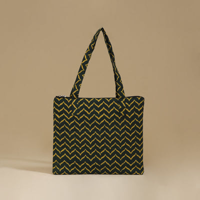 Handcrafted Cotton Quilted Handbag 10