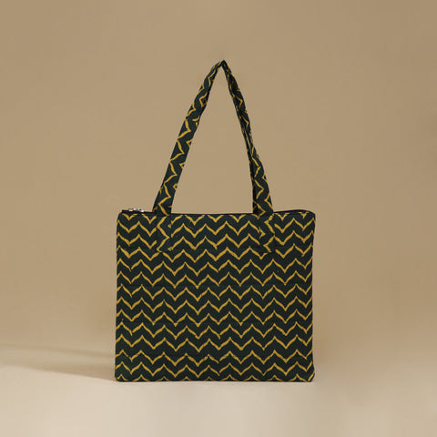Handcrafted Cotton Quilted Handbag 10