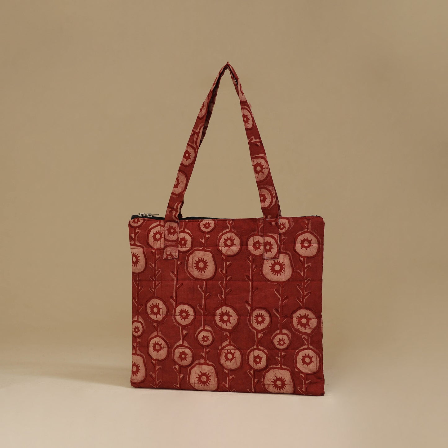Handcrafted Cotton Quilted Handbag 11