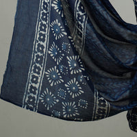 Blue - 3pc Cotton Indigo Bagru Print Dress Material Set 15