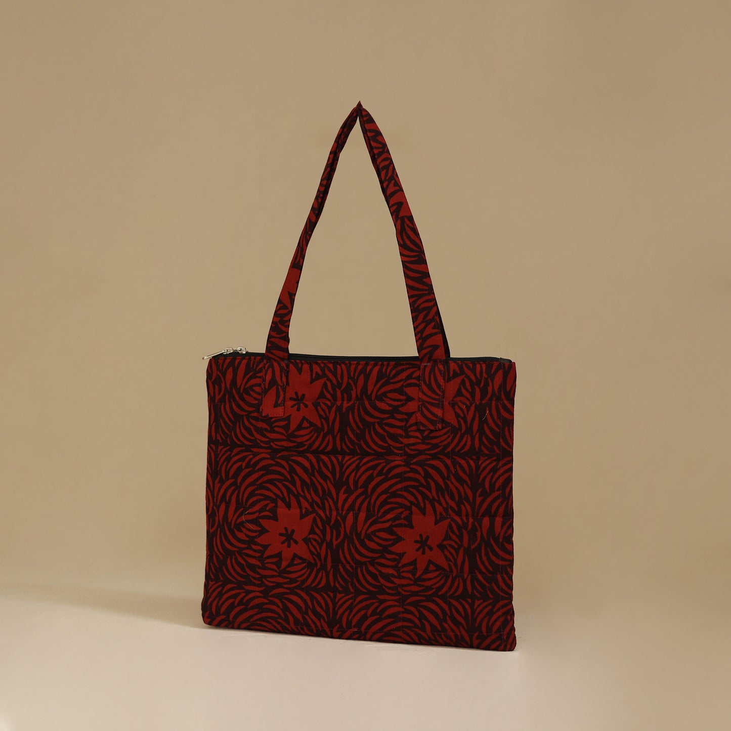 Handcrafted Cotton Quilted Handbag 12