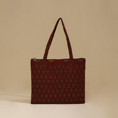 Handcrafted Cotton Quilted Handbag 13