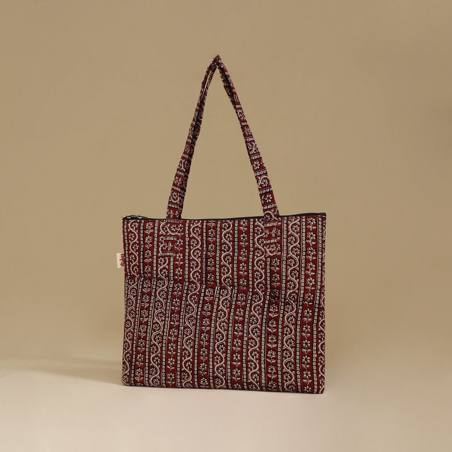 Handcrafted Cotton Quilted Handbag 14