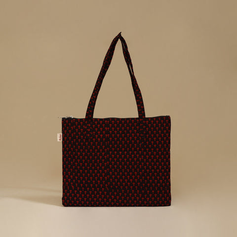 Handcrafted Cotton Quilted Handbag 15