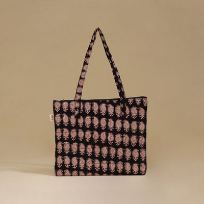 Handcrafted Cotton Quilted Handbag 16