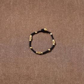 Tribal Odisha Dokra Beads Threadwork Anklet 06