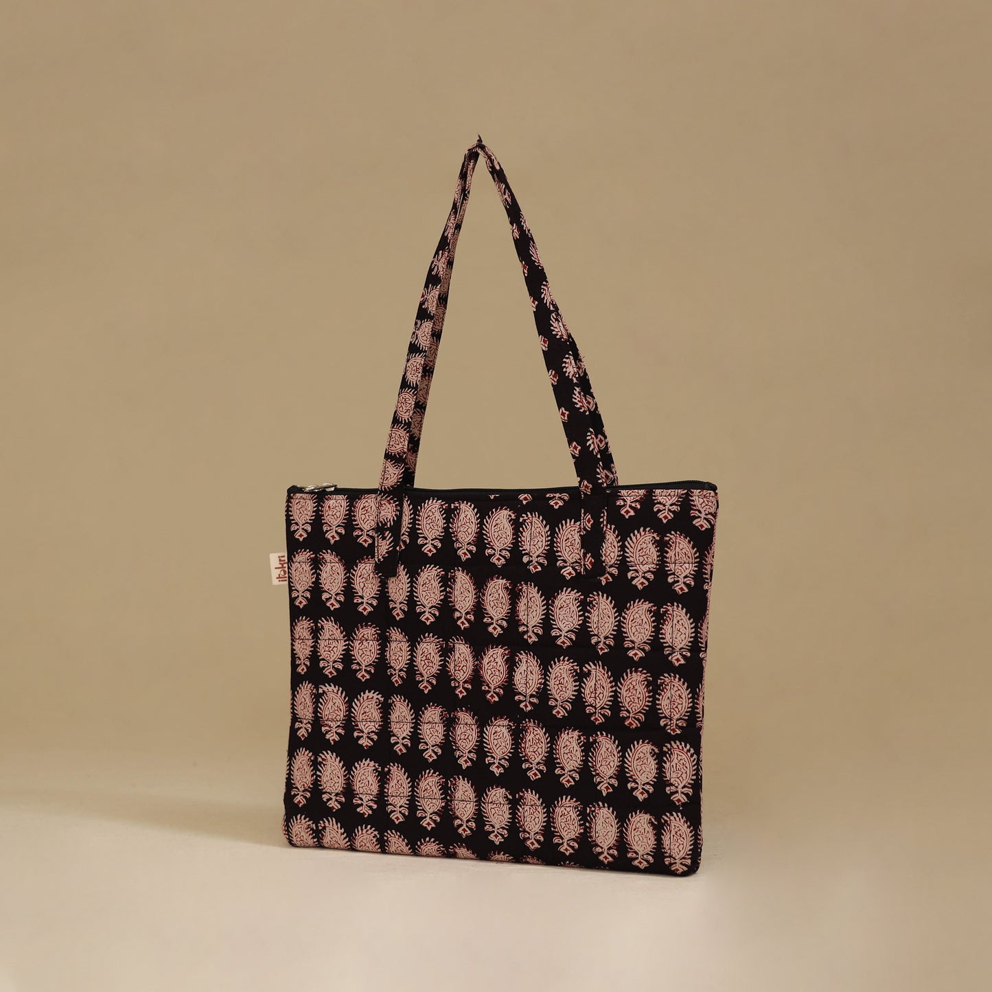 Handcrafted Cotton Quilted Handbag 16