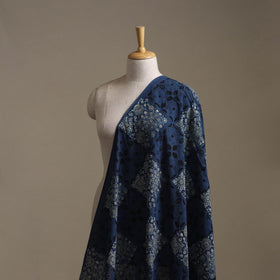 Blue - Hakoba Hand Block Ajrakh Print Natural Dyed Cotton Fabric 101