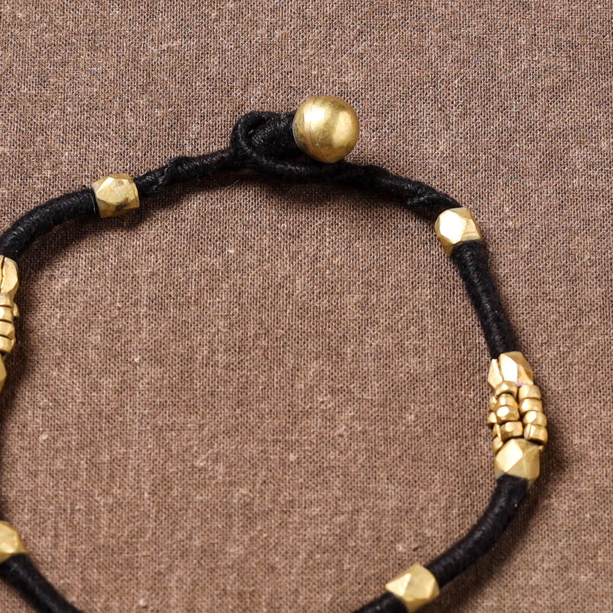 Tribal Odisha Dokra Beads Threadwork Anklet 06