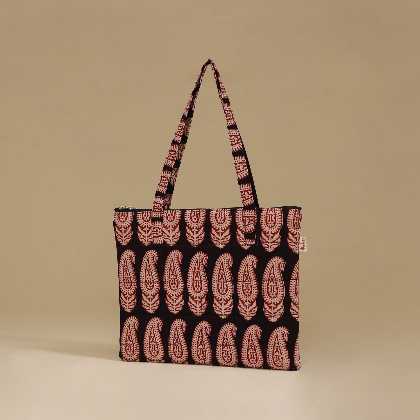 Handcrafted Cotton Quilted Handbag 17