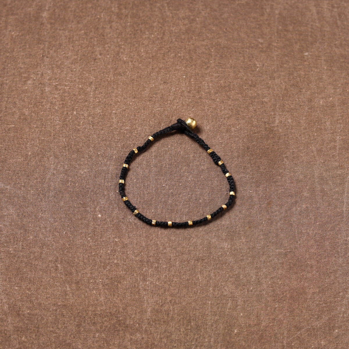 Tribal Odisha Dokra Beads Threadwork Anklet 07