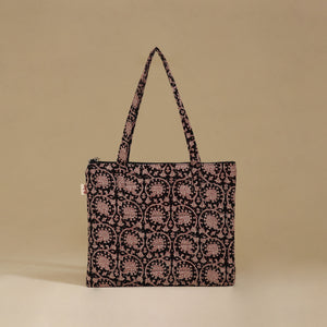 Handcrafted Cotton Quilted Handbag 18