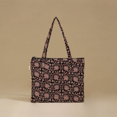 Handcrafted Cotton Quilted Handbag 18