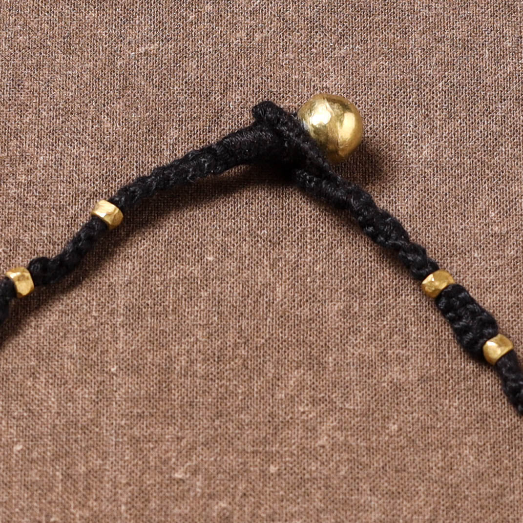 Tribal Odisha Dokra Beads Threadwork Anklet 07