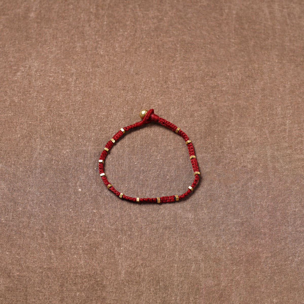 Tribal Odisha Dokra Beads Threadwork Anklet 08