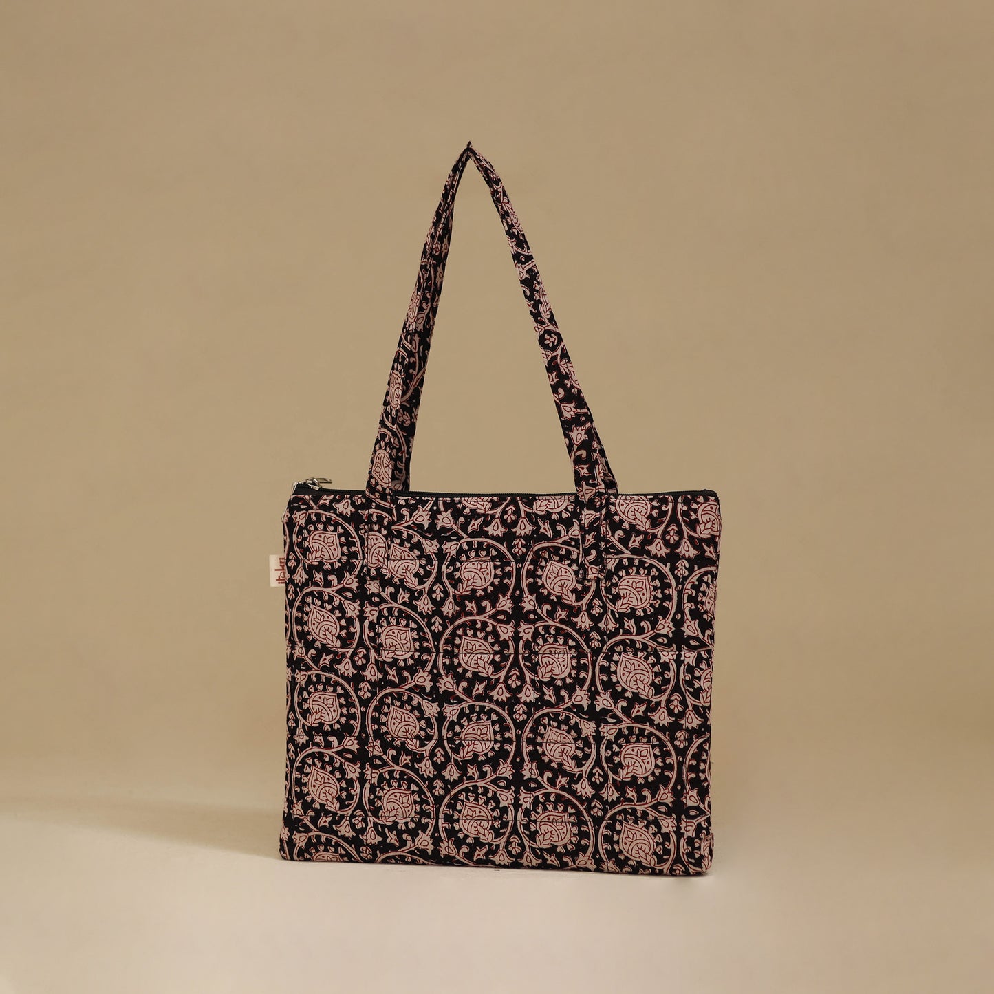 Handcrafted Cotton Quilted Handbag 18