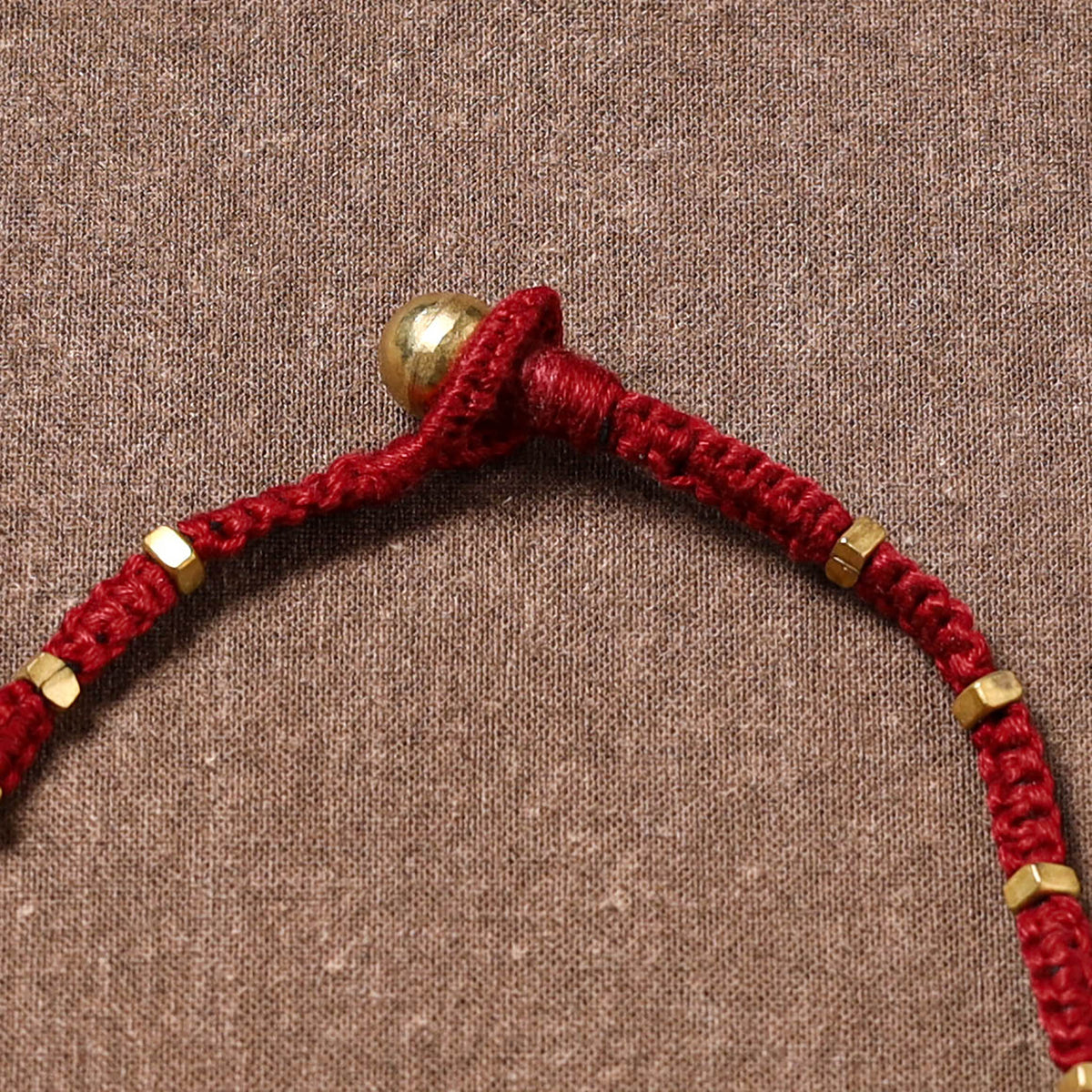 Tribal Odisha Dokra Beads Threadwork Anklet 08