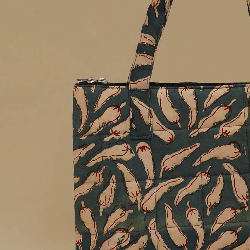 Handcrafted Cotton Quilted Handbag 21
