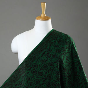 Green - Bagh Block Printed Cotton Fabric 15