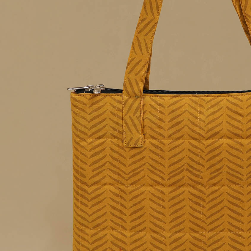 Handcrafted Cotton Quilted Handbag 25