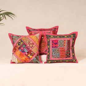 Kutch Hand Embroidered Mirror Work Cushion Cover (Set of 5) 18