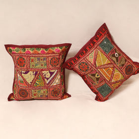 Kutch Hand Embroidered Mirror Work Cushion Cover (Set of 5) 19