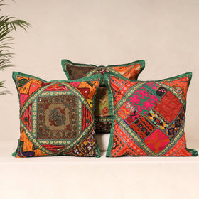 Kutch Hand Embroidered Mirror Work Cushion Cover (Set of 5) 04