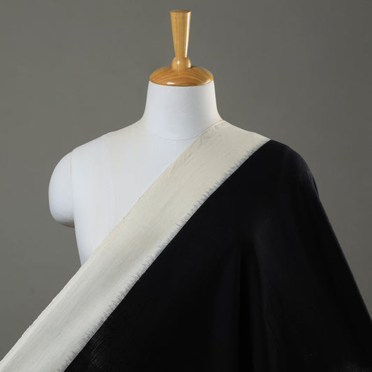 Black - Pochampally Ikat Weave Pure Handloom Cotton Fabric 01