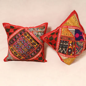 Kutch Hand Embroidered Mirror Work Cushion Cover (Set of 5) 06