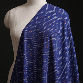 Blue - Pochampally Ikat Weave Cotton Fabric 11