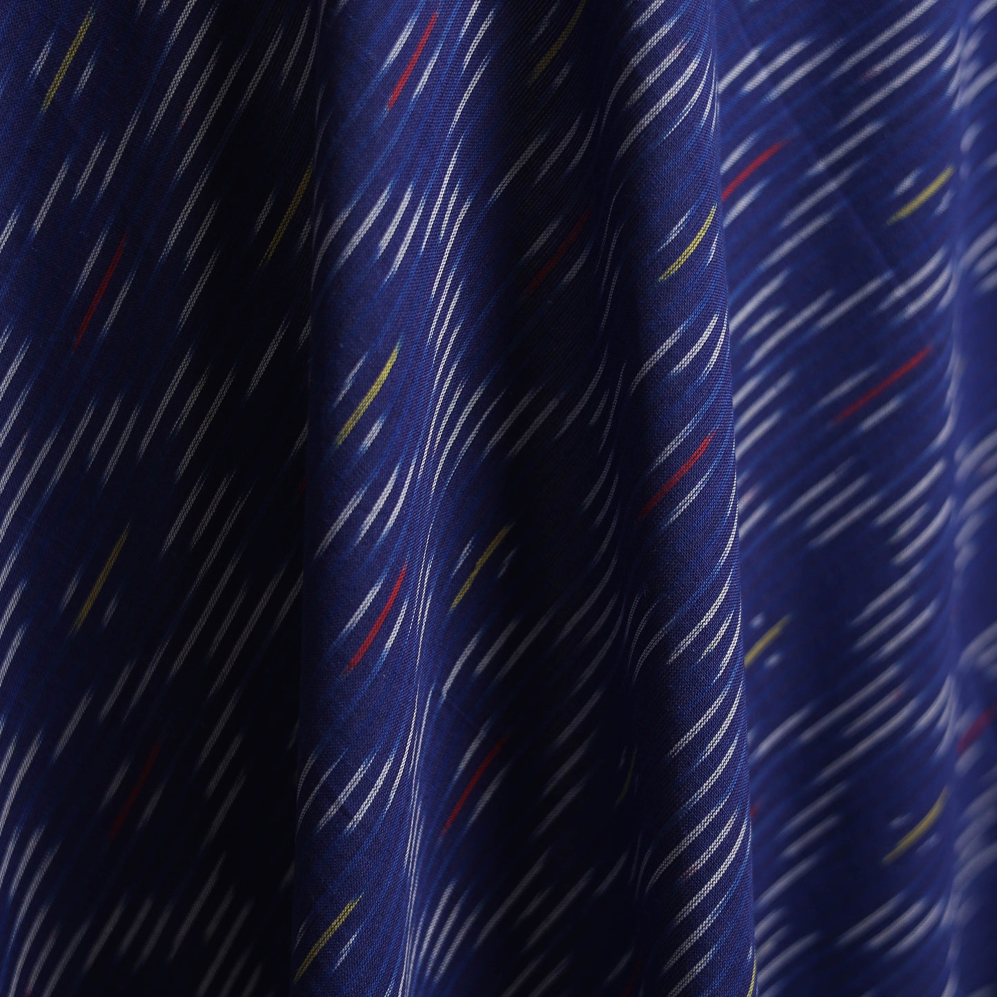 Blue - Pochampally Ikat Weave Cotton Fabric 11