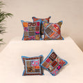 Kutch Hand Embroidered Mirror Work Cushion Cover (Set of 5) 09