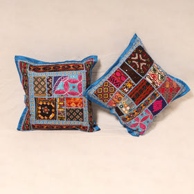 Kutch Hand Embroidered Mirror Work Cushion Cover (Set of 5) 09