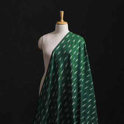 Green - Pochampally Ikat Weave Cotton Fabric 02