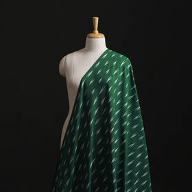 Green - Pochampally Ikat Weave Cotton Fabric 02