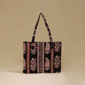 Handcrafted Cotton Quilted Handbag 05