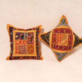 Kutch Hand Embroidered Mirror Work Cushion Cover (Set of 5) 11