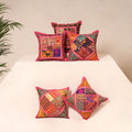Kutch Hand Embroidered Mirror Work Cushion Cover (Set of 5) 13