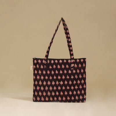 Handcrafted Cotton Quilted Handbag 10