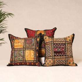 Kutch Hand Embroidered Mirror Work Cushion Cover (Set of 5) 14