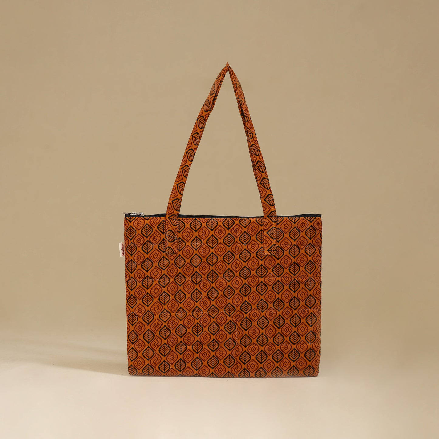 Handcrafted Cotton Quilted Handbag 11