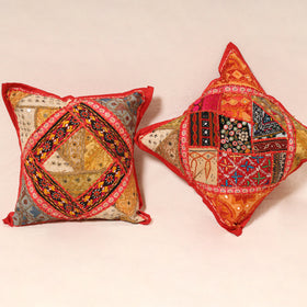 Kutch Hand Embroidered Mirror Work Cushion Cover (Set of 5) 15