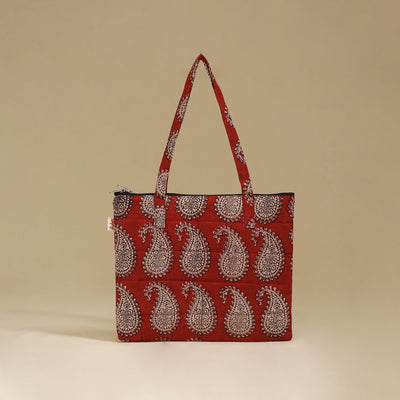 Handcrafted Cotton Quilted Handbag 13