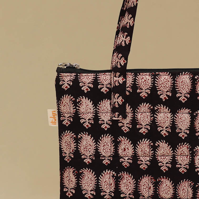 Handcrafted Cotton Quilted Handbag 14