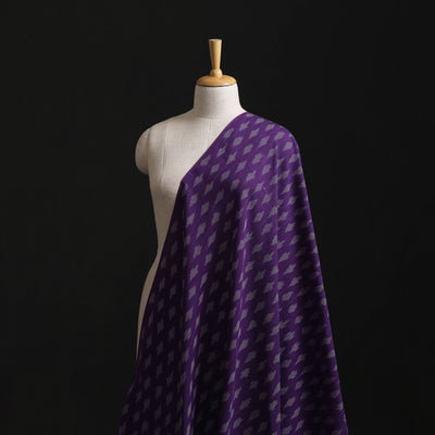 Purple - Pochampally Ikat Weave Cotton Fabric 09