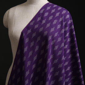 Purple - Pochampally Ikat Weave Cotton Fabric 09